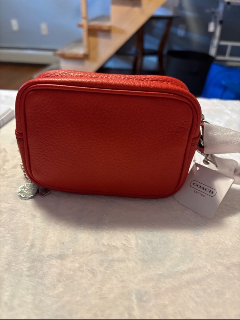 Coach Red Leather Wristlet - Picture 6 of 13